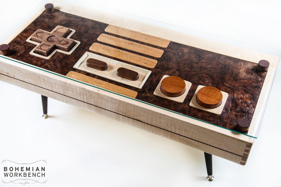 Nintendo Controller Coffee Table Maple / Walnut - FUNCTIONAL