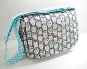 Messenger Bag, Diaper Bag, Skulls Crossbody Bag, Day of the Dead Print Bag