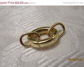 25% OFF Gold Plated Brass Clasp, Self-Closing, Hinged, 20 x 16mm with Two 14 x 10mm Oval Jumprings