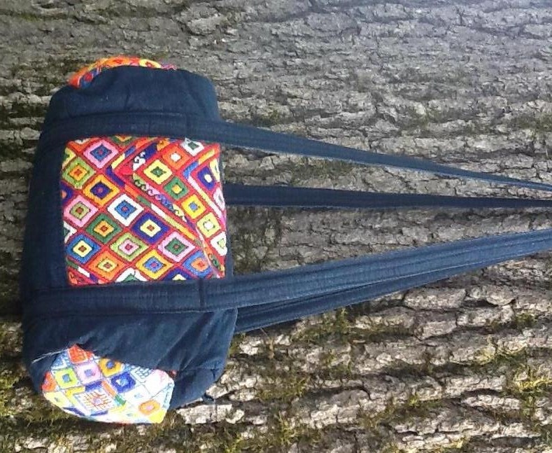 Vintage Embroidered Boho Hippie Bag // Colorful Embroidered Vintage Purse // Rainbow Hippie Purse