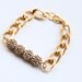 Gold Plated chunky chain Bracelet - 24k gold plated