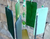 Handmade Recycled Beach Glass Wind Chime "One of a Kind",Mobile, Windchime, Sun Catcher,Stained Glass