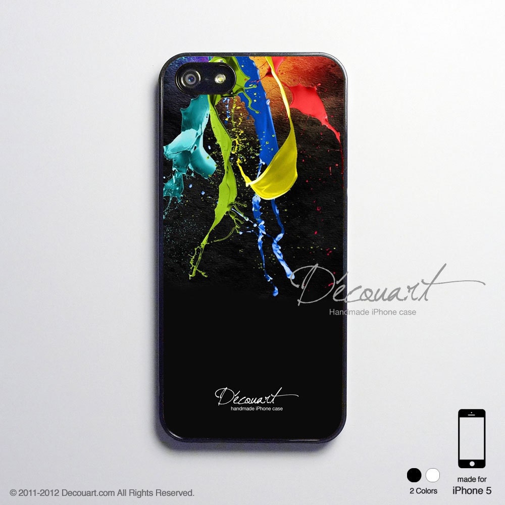 iPhone 5 case, iPhone 5 cover, case for iPhone 5, colourful splash rainbow colour S520