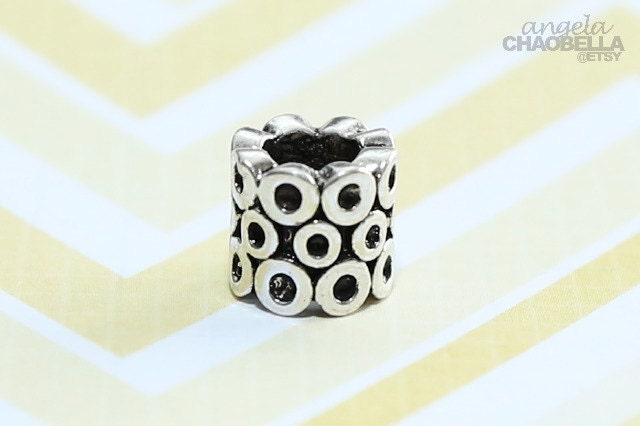 Silver spacer charm made to fit european charm bracelet