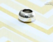 Plain Silver charm made to fit European style bracelet