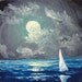 349  teensy  art, 1"x 1"  original miniature oil painting on 1/8 artist board.