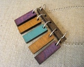 Multi-Colored Dangling Rectangle Necklace