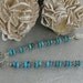 Turquoise Sterling Silver Bead Earrings, Karen Hill Tribe Leaf Turquoise Long Earrings