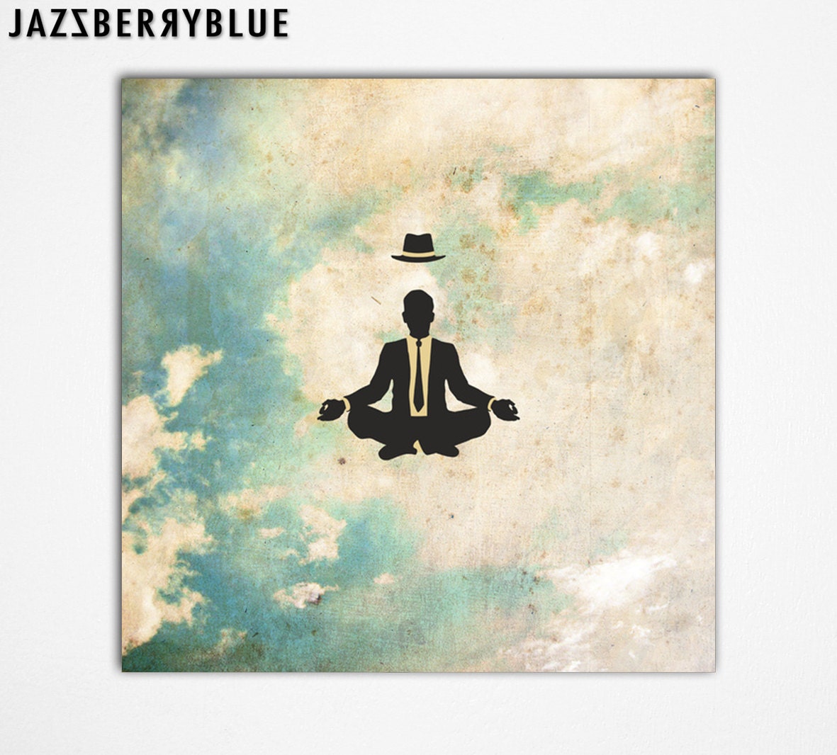 GICLEE Fine Art Print, Modern Abstract Surrealism for the home wall decor (13x13) TIME OFF by Jazzberry Blue