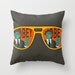 Decorative Pillow Cover (16x16) 'THEY LIVE'  Pop Art throw pillow case for the Home Decor by Modern Artist Jazzberry Blue