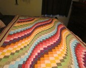 Bargello Lap Throw Size Quilt