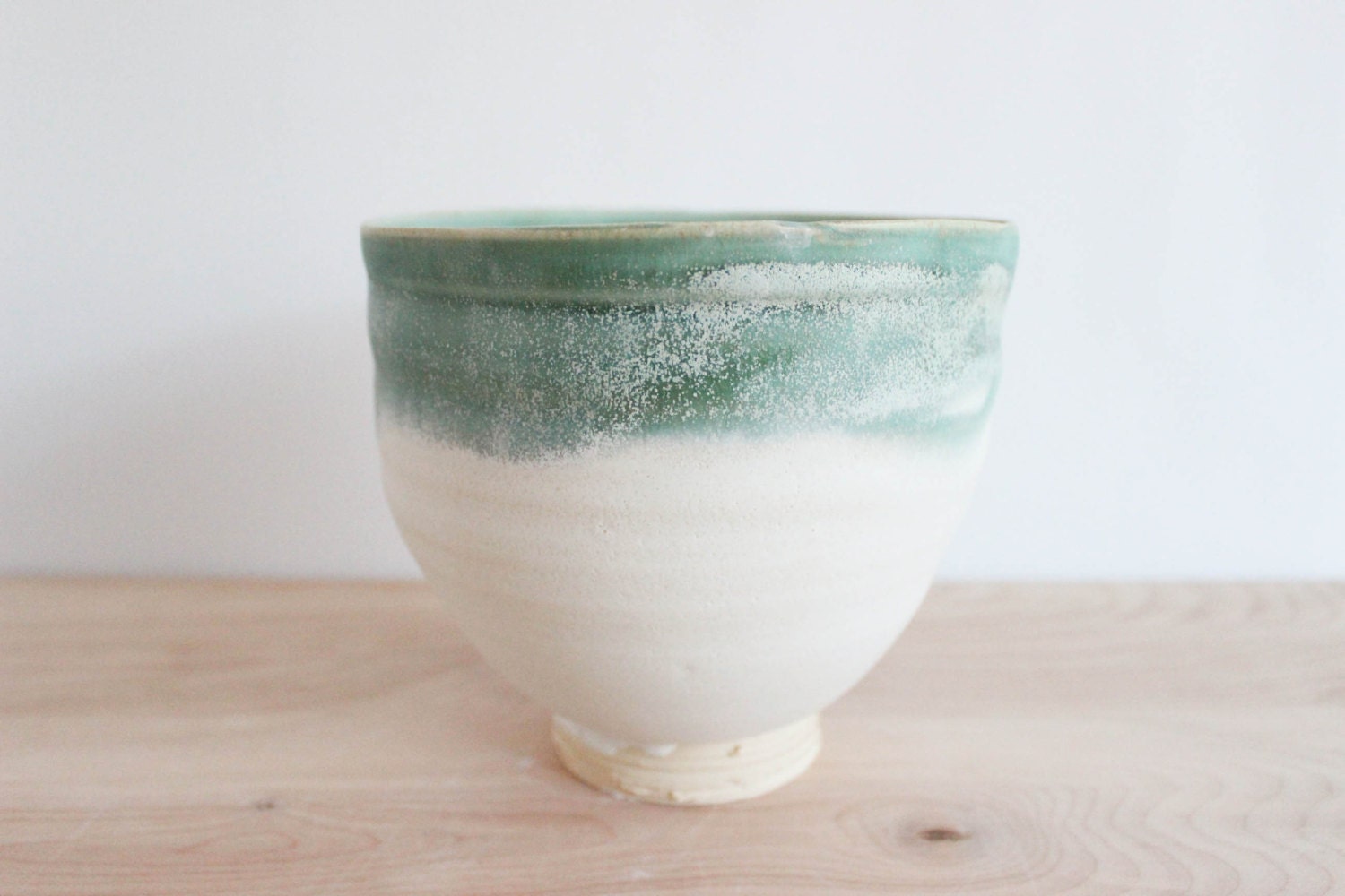 Pottery decorative bowl, modern home decor, organic white pottery by julia paul pottery