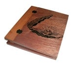 Custom Wooden Scrapbook - Woodburnt With Your Design  - Standard 8.5x11 Pages