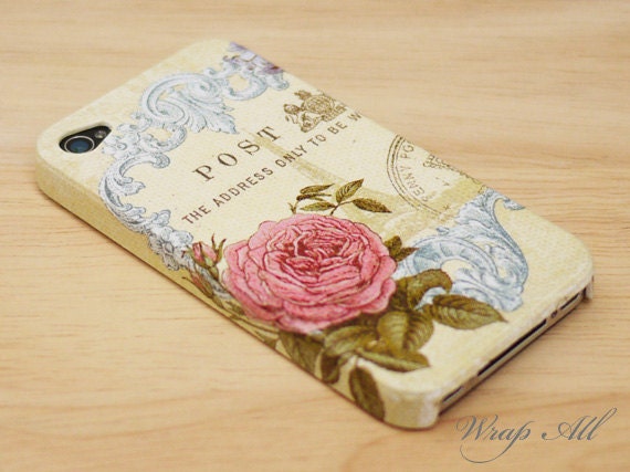 Vintage Pink Roses iPhone 4 case /  Roses iPhone 4s case / Spring iPhone Case /Decoupage iphone case