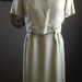 60s Addie Masters Wiggle Sheath Dress with Matching Button Back Jacket With Bow Front