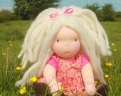 Waldorf Inspired doll called Bebe , 16" tall soft doll toy