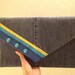 Clutch.Ipad/Tablet Sleeve.Multipurpose Upcycled Bag