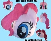 Embroidered Eyes - Pinkie Pie inspired Fleece Hat - My Little Pony