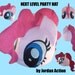 Embroidered Eyes - Pinkie Pie inspired Fleece Hat - My Little Pony