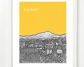 Eugene, Oregon Poster - City Skyline Art Print - Eugene, OR - 8x10