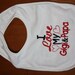 I love my Gigi & Papa custom embroidered bib