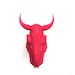 CLEARANCE SALE - Red Bison Skull Ring, buffalo skull ring, cool red ring, buffalo head, animal ring, animal skull ring, modern skull ring,