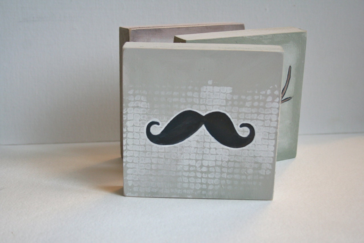 Art Block 4" x 4" - Mustache