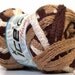 Ruffle scarf Flamenco Brown Shades Earthy Brown shades spring fashion color, ICE, roving, bulky