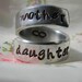 mother daughter forever aluminum wrapped style ring 1/4 inch