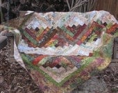 Lap Quilt - Trails End Log Cabin Batik