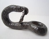 Primitive Wrought Iron Hook // FORGED IRON // Hand Forged // Old Hitch //