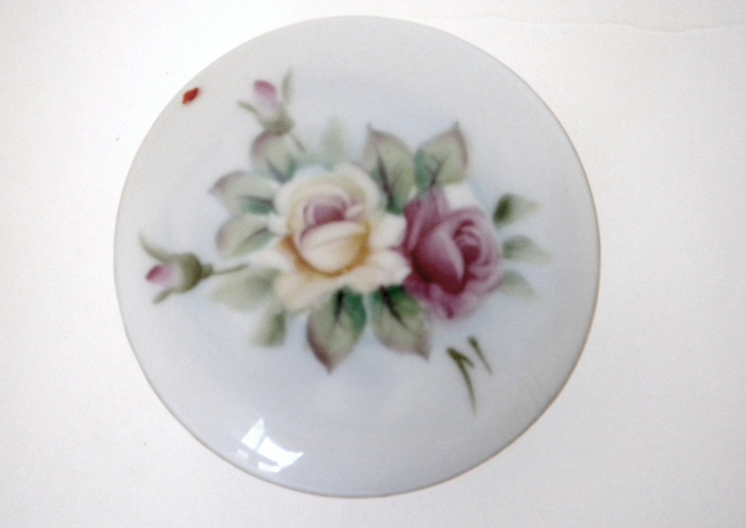 Vintage Porcelain Flowered Trinket Box