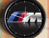 BMW M SERIES B Badge Logo 10 inch Resin Wall Clock Weddings  Christmas QuickShip
