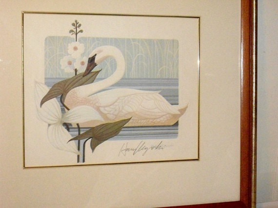 Rare Harry Wysocki Signed Lithograph, embossed and framed