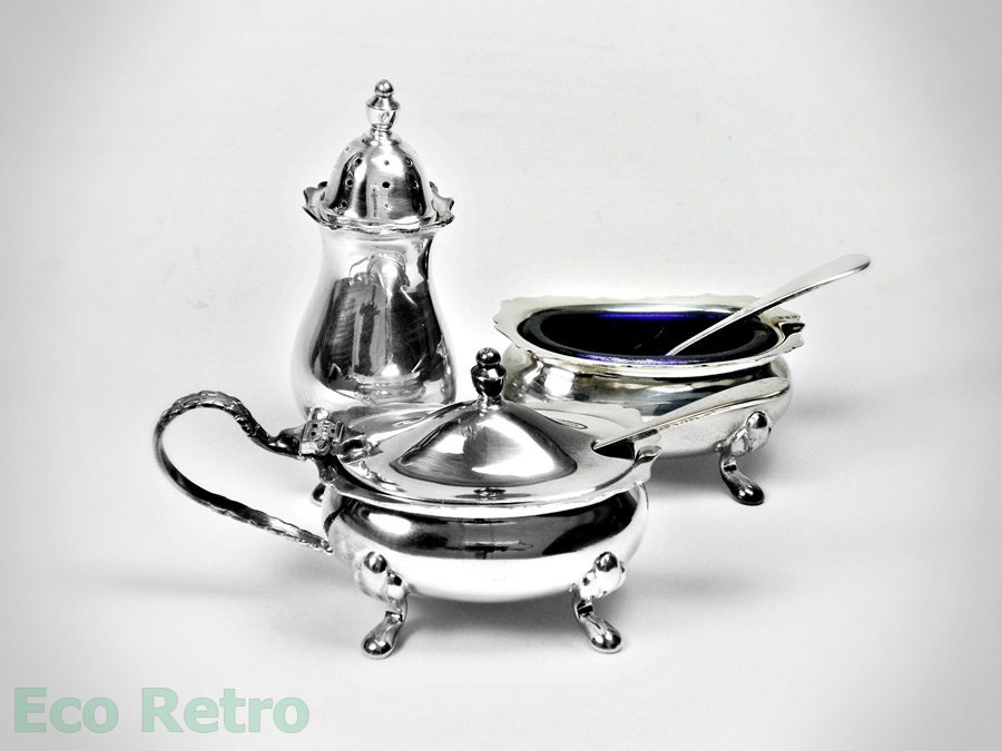 Antique Edwardian Silver Plated Cruet Set from J B Chatterley & Sons Ltd