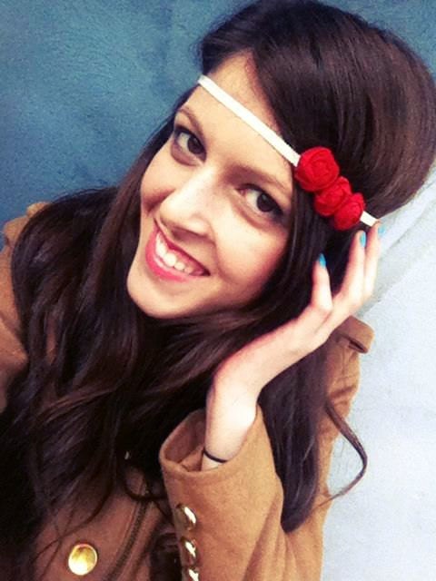 3 Red Rosette Vintage Headband on stretchy White Wide Headband,Spring Collection