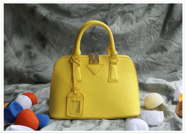 Leather Tote Bag - Shoulder Bag - Handbag -Messenger Bag - Ipad Bag - Leather Satchel in Yellow