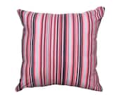 Pink Pillow Cover- Striped Pink Pillow Covers- Decorator Pillow Covers- Pink Cushion Micheal Miller Pillow .