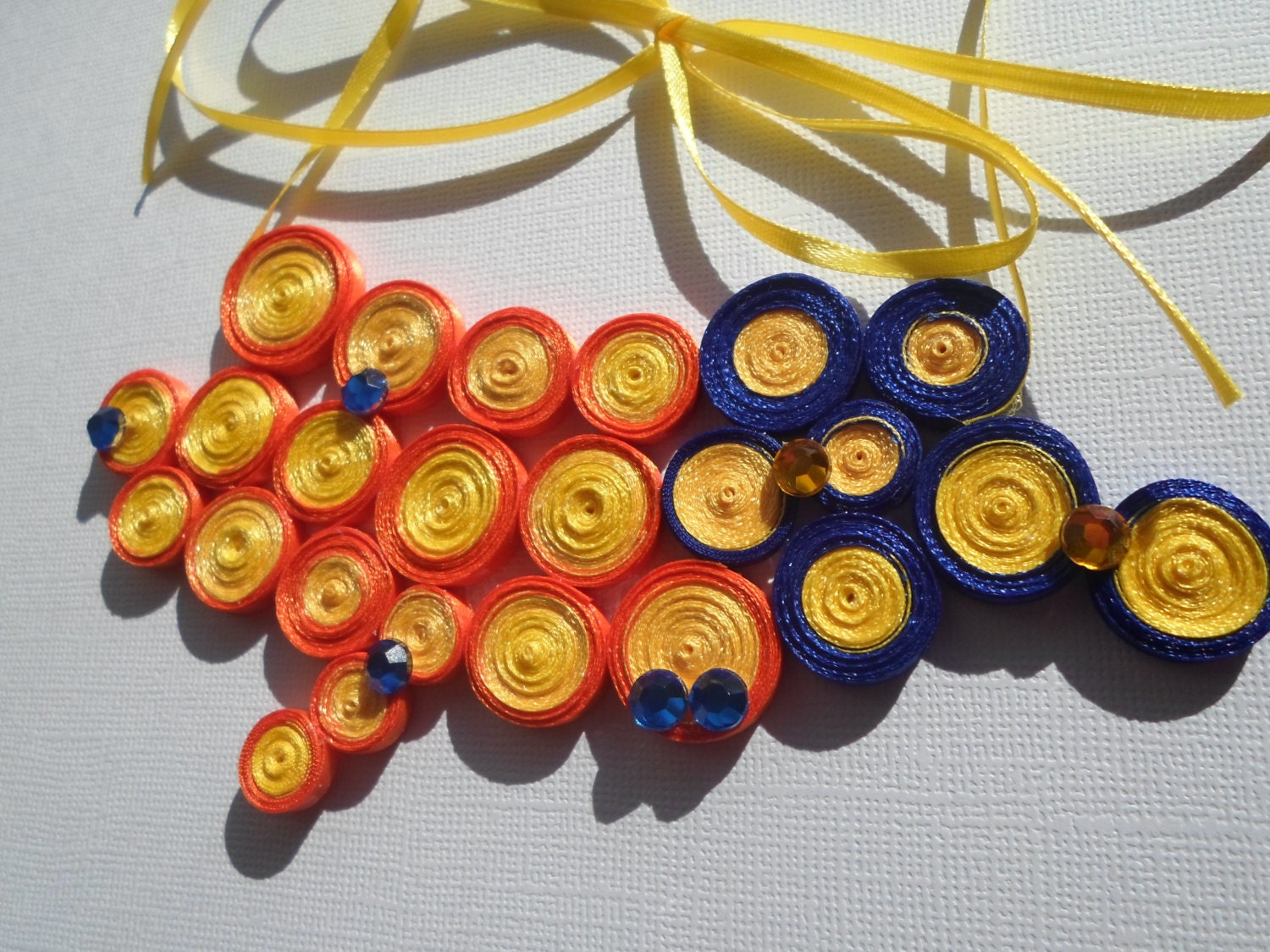 Asymmetric statement necklace Modern ,colorful  jewelry