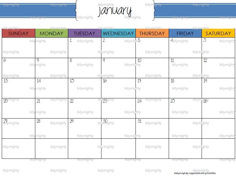 2013 Monthly Calendar / Organizer - Printable PDF (INSTANT DOWNLOAD)