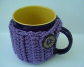 Mug Cozy - Mug Warmer - Mug Hug - handmade crochet - Lavender