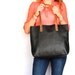 MIDNIGHT BLACK Large leather bag , everyday leather tote bag