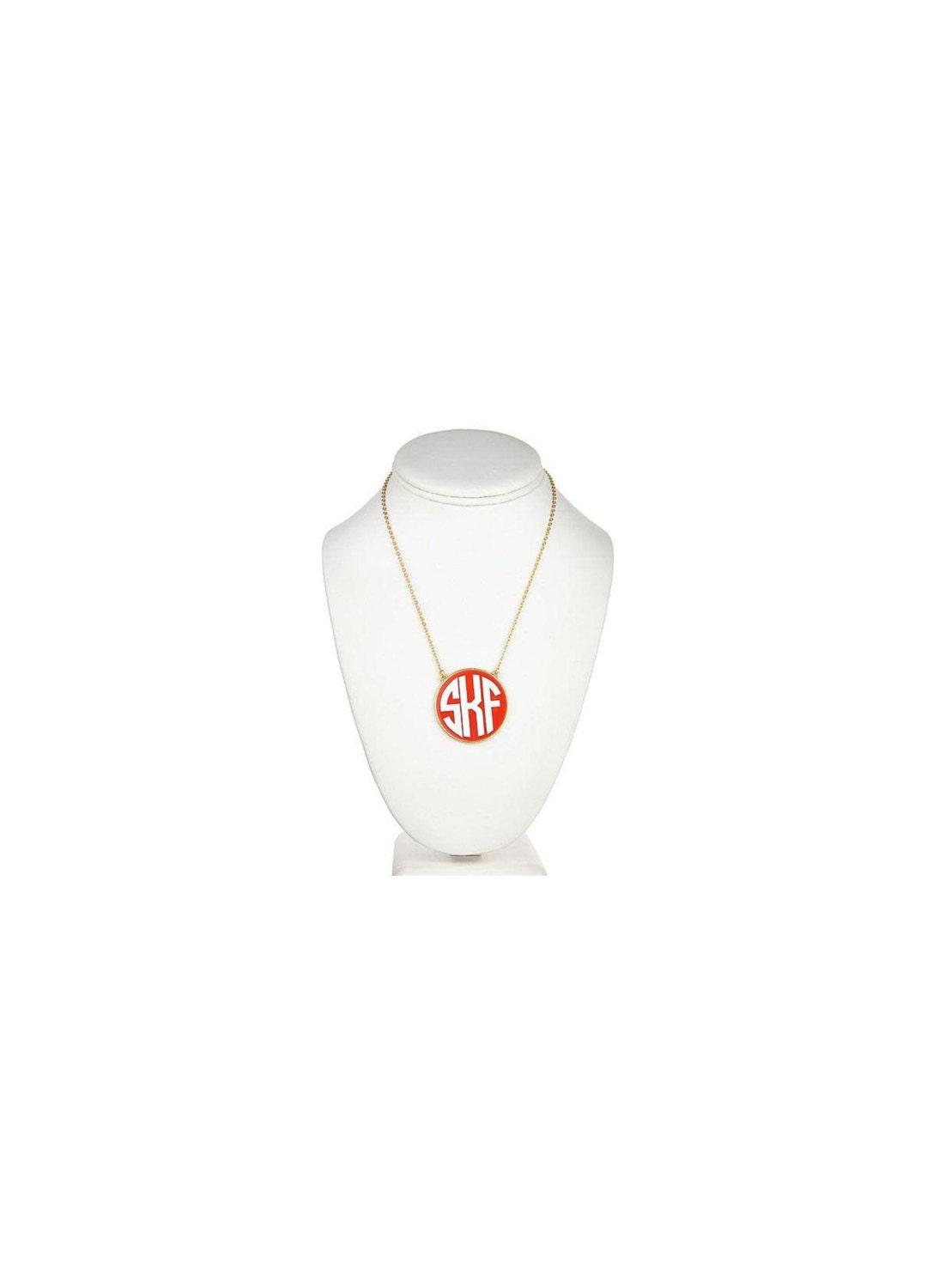 Monogrammed  Gold Soft Chain Necklace