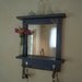 Craftsman Style Mirror with Shelves and Hooks