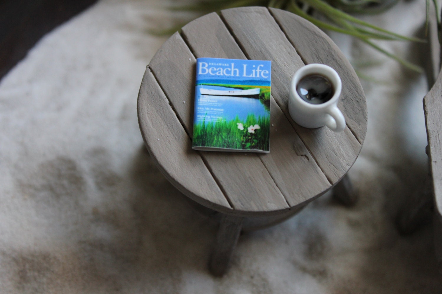 Reserved for Beth - Miniature Mug of Coffee for your Miniature Beach Scene or Wedding Cake Topper - by Landscapes In Miniature