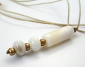 Michigan Mid-Mitten Alabaster Adjustable Pendant (natural cord)