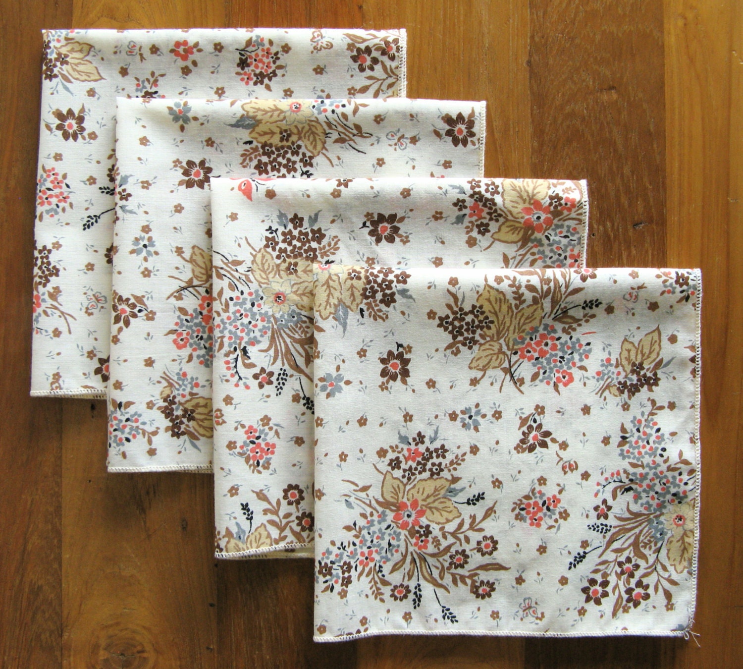 Floral Cloth Napkins-Set of 4