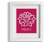 Baby's First Art Print - Peony 8x10 - Room Decor, Nursery Decor, Nursery Wall Art, Children's Wall Art, Playroom Decor