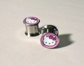 Hello Kitty Plugs 8g - 5/8"