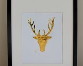 Stag Head 24K Gold